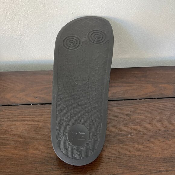 Gucci Mens 632183 Black Rubber 'Original Gucci' Slides Sandals, Sz. Gucci 8, 10 - Picture 7 of 15